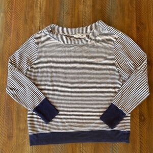 Women’s Athleta Striped Sweatshirt Top Large Shirt